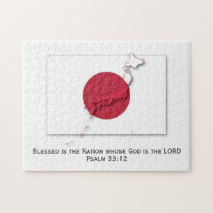 JAPAN Hinomaru Gezegende natie JAPANESE VLAG Legpuzzel