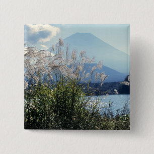 Japan, Honshu, prefectuur Yamanashi, Fuji-Hakone-I Vierkante Button 5,1 Cm