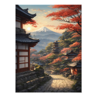 Japan Illustratie Art#4 Foto Afdruk