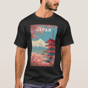 Japan Illustratie Reis Kunst Vintage T-shirt