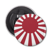 Japan Imperial Rising Sun vlag, Edo aan WW2 Button Flesopener (Voorkant)