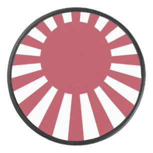 Japan Imperial Rising Sun vlag, Edo aan WW2 Hockey Puck
