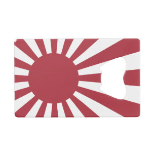 Japan Imperial Rising Sun vlag, Edo aan WW2 Kredietkaart Flessenopener