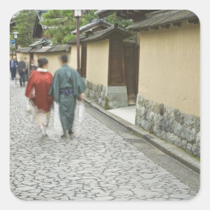 Japan, Ishikawa, Kanazawa, Buke Yashiki District Vierkante Sticker