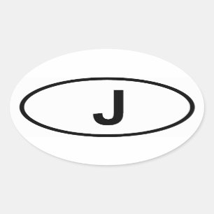 Japan "J" Ovale Sticker