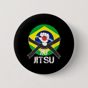 Japan Japans Brazilië Braziliaanse Vlag Jiu Jitsu Ronde Button 5,7 Cm