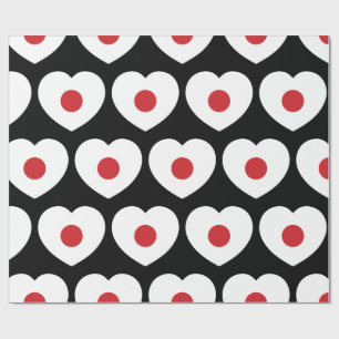 Japan   Japanse vlag hart Cadeaupapier