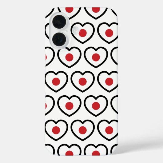 Japan | Japanse vlag hart Case-Mate iPhone Case (Achterkant)