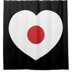 Japan Japanse vlag hart Douchegordijn