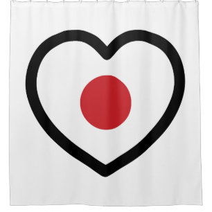 Japan Japanse vlag hart Douchegordijn