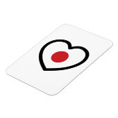 Japan | Japanse vlag hart Magneet (Linkerzijde)