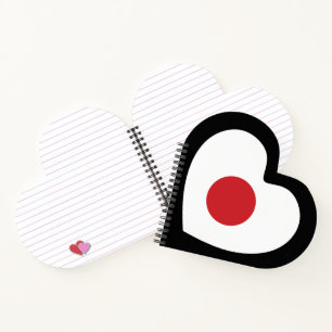Japan Japanse vlag hart Notitieboek
