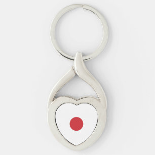 Japan   Japanse vlag hart Sleutelhanger