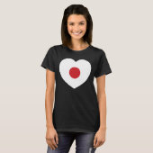 Japan | Japanse vlag hart T-shirt (Voorkant volledig)