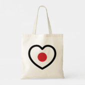Japan | Japanse vlag hart Tote Bag (Achterkant)
