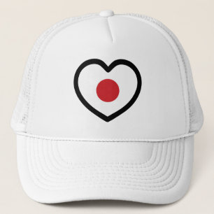 Japan Japanse vlag hart Trucker Pet