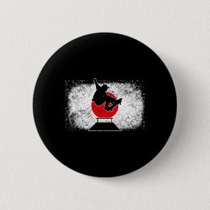 Japan Japanse Vlag Skateboarden Skateboard  Ronde Button 5,7 Cm