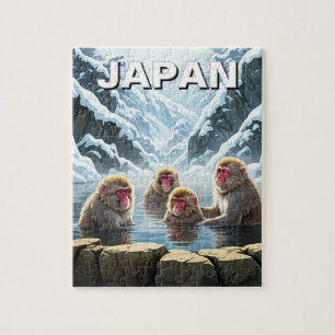 Japan Jigokudani Monkey Park Sneeuwapen Legpuzzel