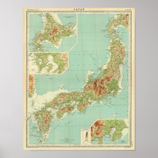Japan-kaart met scheepvaartroutes poster (Voorkant)