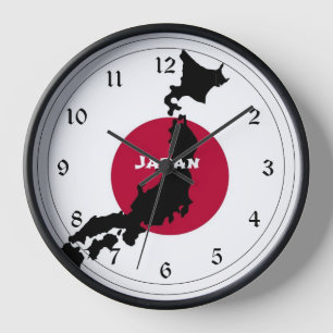 Japan, kaart-silhouet en vlag
