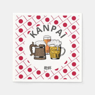 JAPAN Kanpai 乾杯 Groot Japans Bierpapier Servet