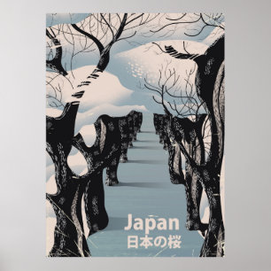Japan kersenbloesem Vintage reisposter Poster