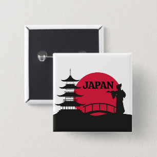 Japan Knop Vierkante Button 5,1 Cm