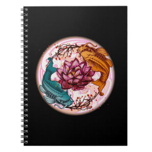 Japan Koi Fish Anime Water Lily Pastel Gothic Notitieboek