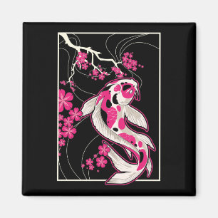 Japan Koi Fish Cherry Blossom Japanse nishikigoi Magneet
