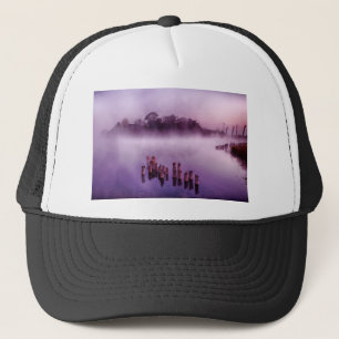 Japan Kumamoto Floating Island Fog Lake Morning Trucker Pet