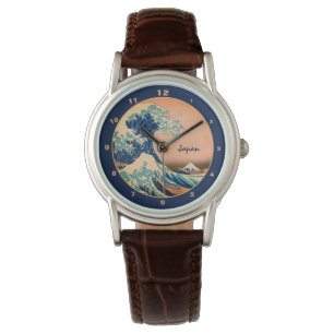 Japan &  kunst Grote Golf van Kanagawa Horloge