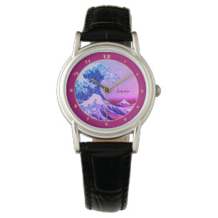 Japan &  kunst Grote Golf van Kanagawa horloge