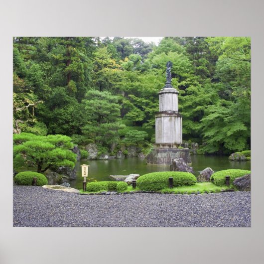 Japan, Kyoto, Scilent Stone Garden Poster (Voorkant)