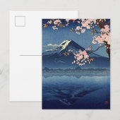 Japan Lake Kawaguchi 1936 Tsuchiya Koitsu Briefkaart (Voorkant / Achterkant)