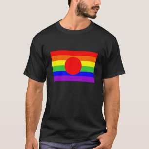japan land homo trotse regenboogvlag homoseksueel t-shirt