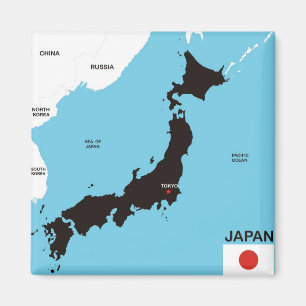 japan - land politieke kaart magneet