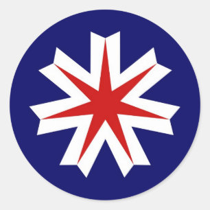 japan land regio vlaggen prefectuur hokkaido ronde sticker