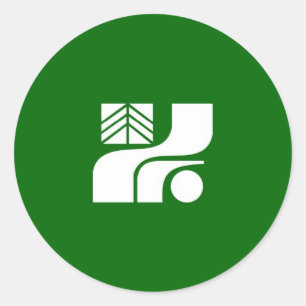 japan land regio vlaggen prefectuur tochigi ronde sticker
