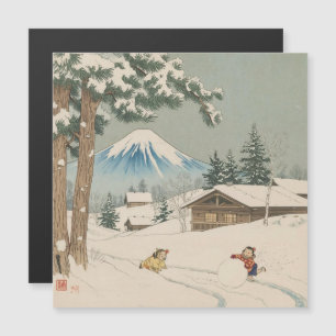 Japan landschap in de winter - magnetische kaart