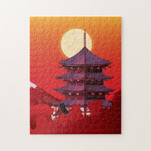 Japan landschap reis cartoon legpuzzel