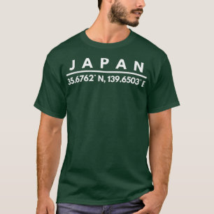 Japan Latitude- en lengtegraad Japan Fans T-shirt