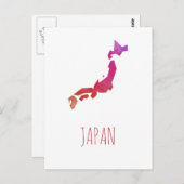 Japan Map Briefkaart (Voorkant / Achterkant)