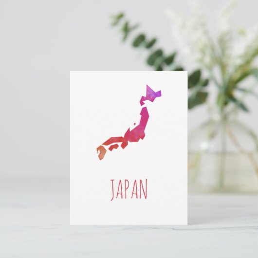 Japan Map Briefkaart (Staand voorkant)