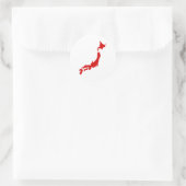 Japan Map Ronde Sticker (Tas)