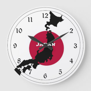 Japan - Map Silhouette en Markering Grote Klok