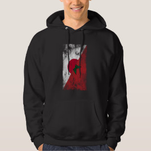 Japan Marokko Vlaggen - Japans Marokkaans Hoodie