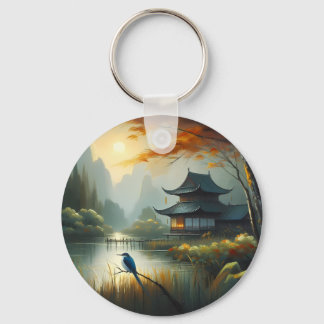 Japan Meer Vogel 1 - Canvas Sleutelhanger