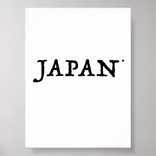 Japan - minimalistic typography poster (Devant)