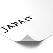Japan - minimalistic typography poster (Coin)