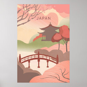 Japan Minmale Reisposter Poster